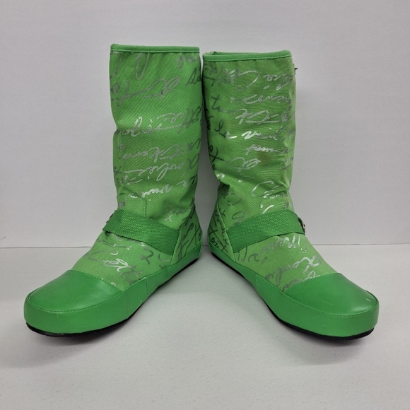 Boots green Funky unique mid shaft boots bootie size 11 nwot - Picture 7 of 16